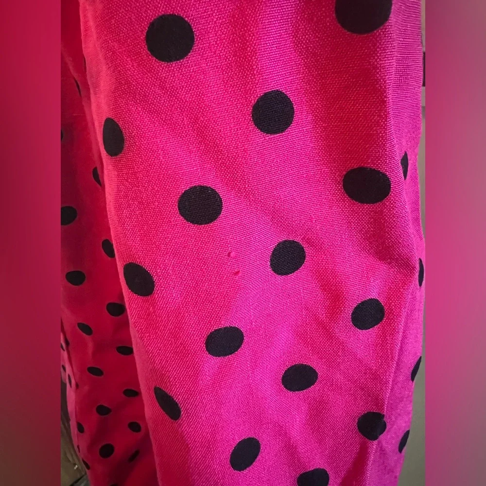 Vintage Christian Dior The Suit Pink Polka Dot Button Jacket